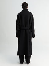 Lemaire - Wrap Coat in Black