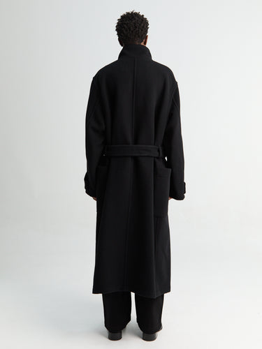 Lemaire - Wrap Coat in Black