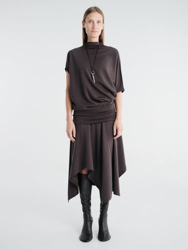 Lemaire - Twisted Dress in Licorice
