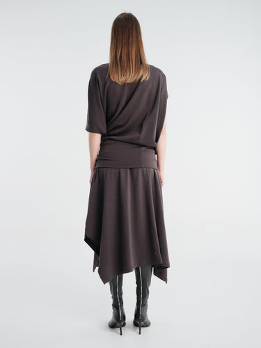 Lemaire - Twisted Dress in Licorice