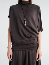 Lemaire - Twisted Dress in Licorice