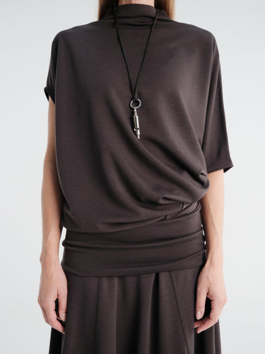 Lemaire - Twisted Dress in Licorice