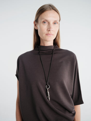 Lemaire - Twisted Dress in Licorice