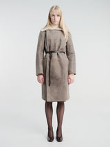 Lemaire - Shearling Coat in Smog