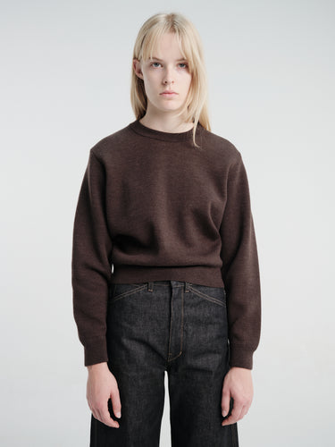 Lemaire - Short Sweatshirt in Ganache