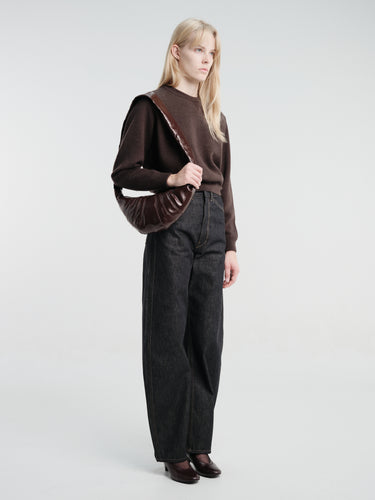 Lemaire - Short Sweatshirt in Ganache