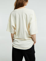 Lemaire - Rib T-Shirt in Light Cream