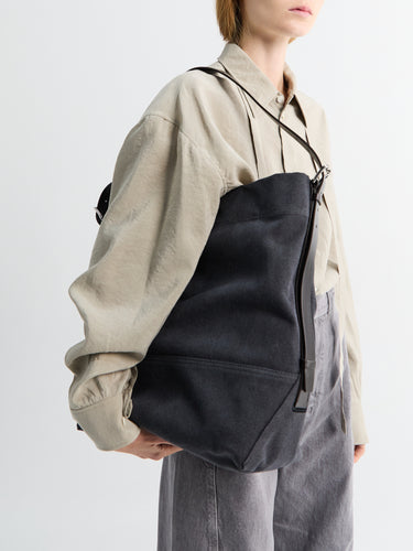 Lemaire - Belted Tote Bag in Ash Black