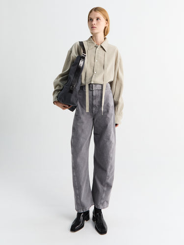 Lemaire - Belted Tote Bag in Ash Black