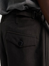 Lemaire - Pleated Pants in Dark Espresso Melange