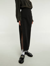 Lemaire - Skirt With Slit in Black