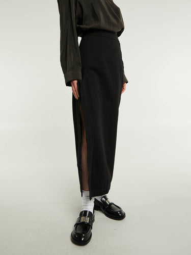 Lemaire - Skirt With Slit in Black