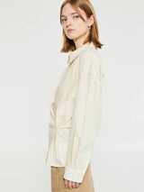 Lemaire - Straight Collar Twisted Shirt in Cream
