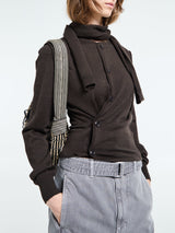 Lemaire - Twisted Cardigan With Scarf in Dark Cacao