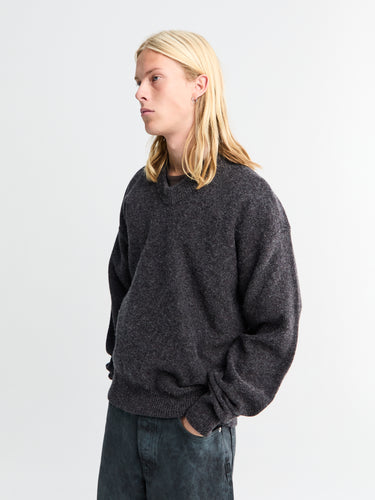 Lemaire - Boxy V Neck Sweater in Grape Melange