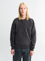 Lemaire - Boxy V Neck Sweater in Grape Melange