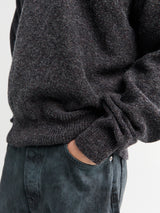 Lemaire - Boxy V Neck Sweater in Grape Melange