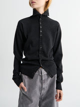 Lemaire - Buttoned Fitted Cardigan in Anthracite Melange