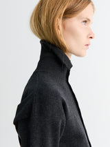 Lemaire - Buttoned Fitted Cardigan in Anthracite Melange