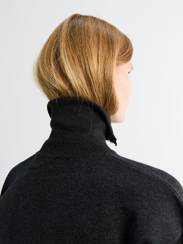 Lemaire - Buttoned Fitted Cardigan in Anthracite Melange
