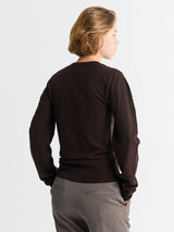 Lemaire - Crew Neck Sweater in Aubergine
