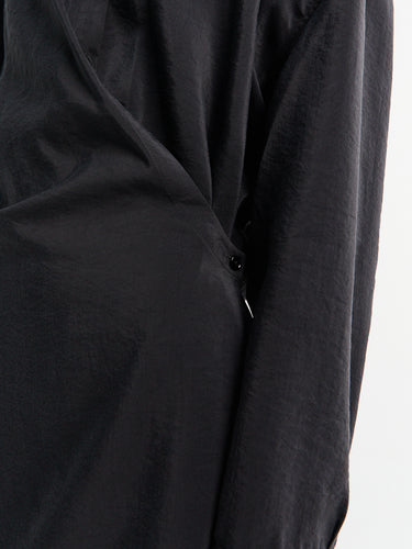 Lemaire - Straight Collar Twisted Dress in Black