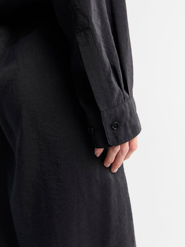 Lemaire - Straight Collar Twisted Dress in Black