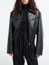 Lemaire - Boxy Leather Blouson in Moka