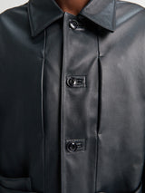 Lemaire - Leather Workwear Jacket in Asphalt