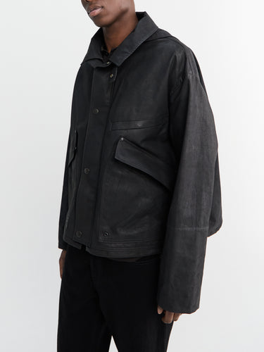 Lemaire - Short Rain Jacket in Onyx