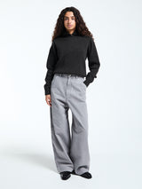 Lemaire - Large Pants in Heather in Grey