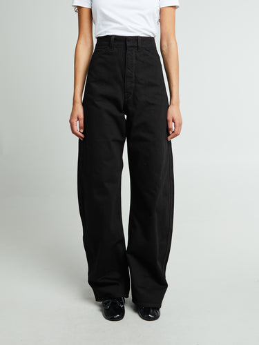 Lemaire - High Waisted Curved Pants in Black