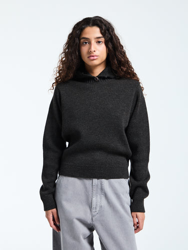 Lemaire - Sweater With Hood in Dark Espresso