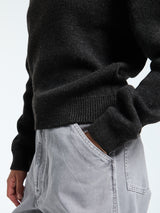 Lemaire - Sweater With Hood in Dark Espresso
