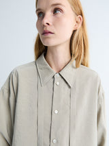 Lemaire - Long Shirt With Tie in Natural Clay