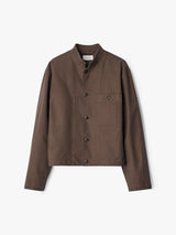 Lemaire - Stand Collar Jacket in Chocolate