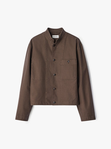 Lemaire - Stand Collar Jacket in Chocolate