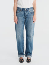 Levi's - 501 90s Jeans Work Yourself Selvedge in Medium Indigo Worn In