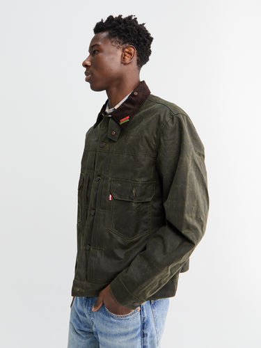 Levi's - Levi's x Barbour Type II Wax Jacket in Olive