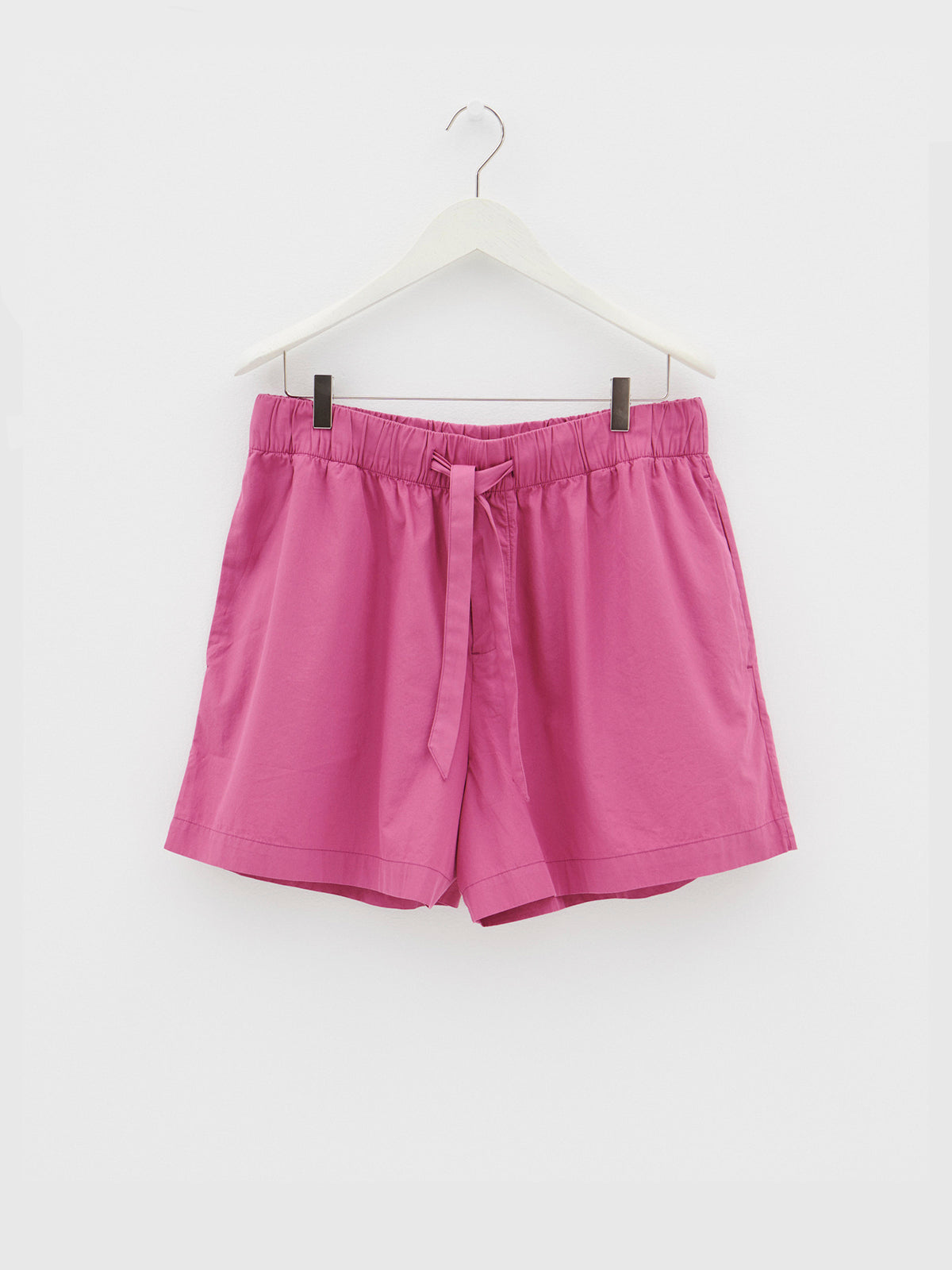 Tekla - Poplin Pyjamas Shorts in Lingonberry