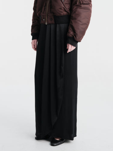 Maison Margiela - Long Drape Skirt in Black