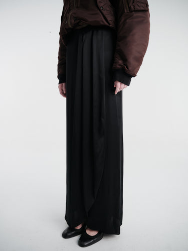 Maison Margiela - Long Drape Skirt in Black