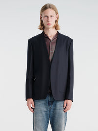 Maison Margiela - Collarless Blazer in Navy