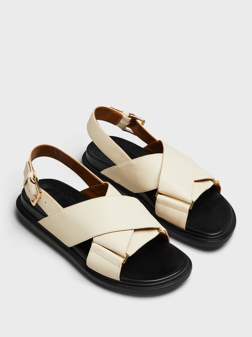 Fussbett Sandals in Silk White