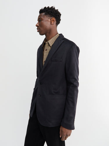 Meta Campania Collective - Udo Cuff Unlined Cashmere 2 Button Notch Lapel Jacket in Black