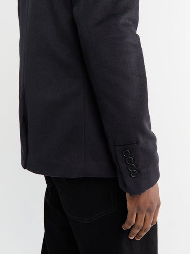 Meta Campania Collective - Udo Cuff Unlined Cashmere 2 Button Notch Lapel Jacket in Black