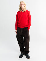 Meta Campania Collective - Ed Unlined Exaggerated Cotton Corduroy Drawstring Trousers in Dark Chocolate Brown