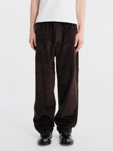 Meta Campania Collective - Ed Cotton Corduroy Drawstring Trousers in Dark Chocolate Brown
