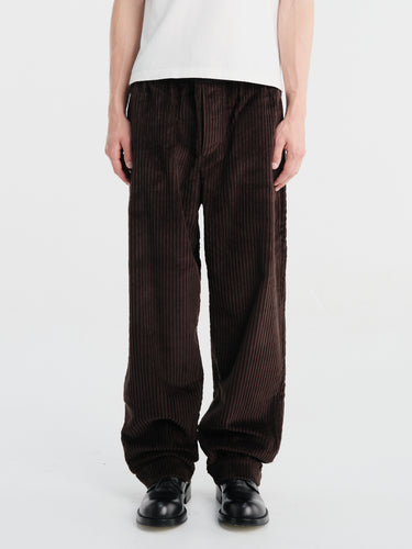 Meta Campania Collective - Ed Cotton Corduroy Drawstring Trousers in Dark Chocolate Brown
