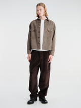 Meta Campania Collective - Ed Cotton Corduroy Drawstring Trousers in Dark Chocolate Brown